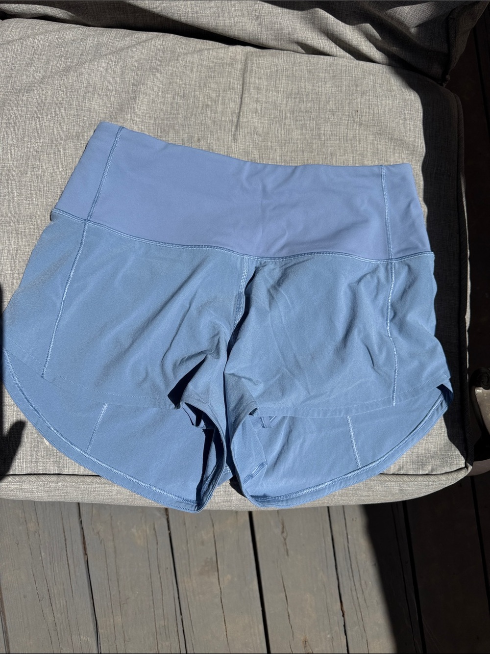 lululemon athletica Women's Blue High- rise speed up Running Shorts